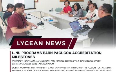 LYCEAN NEWS | L-NU Programs Earn PACUCOA Accreditation Milestones