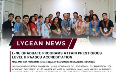 L-NU Graduate Programs Attain Prestigious Level II PAASCU Accreditation