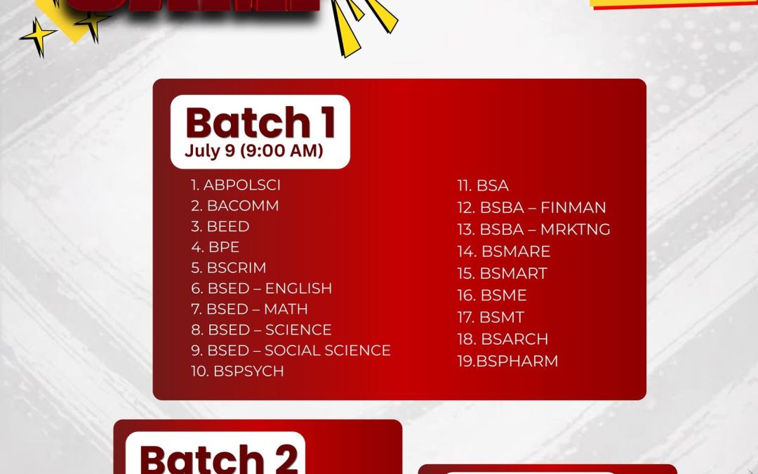 ATTENTION, FRESHIES! Here is your official Boot Camp schedule update
