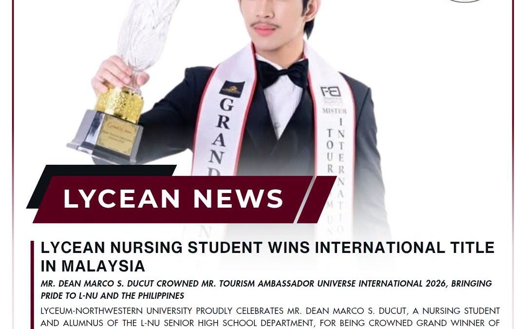 Lycean Nursing Student Wins International Title in Malaysia