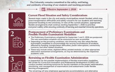 In times of flooding and uncertainty, the safety and well-being of our students and teaching personnel remain our priority.