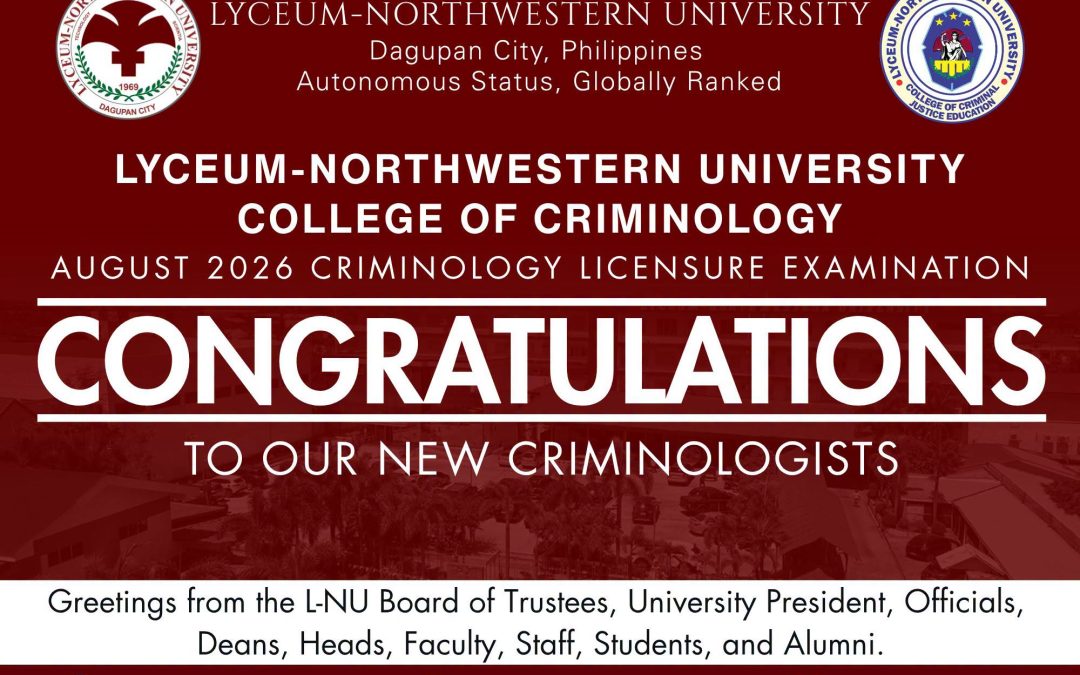 CONGRATULATIONS TO OUR NEW CRIMINOLOGISTS!