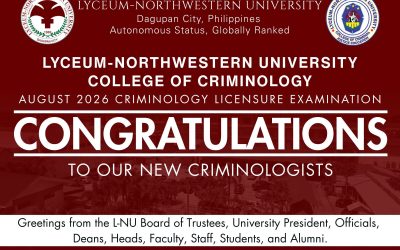 CONGRATULATIONS TO OUR NEW CRIMINOLOGISTS!