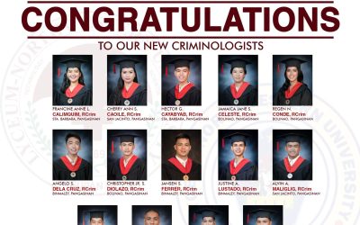 CELEBRATING OUR NEW CRIMINOLOGISTS!