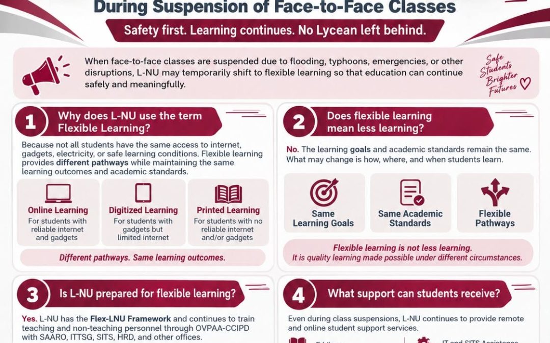 L-NU FLEXIBLE LEARNING DURING SUSPENSION OF FACE-TO-FACE CLASSES