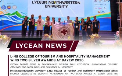 LYCEAN NEWS | L-NU COLLEGE OF TOURISM AND HOSPITALITY MANAGEMENT WINS TWO SILVER AWARDS AT DAYEW 2026