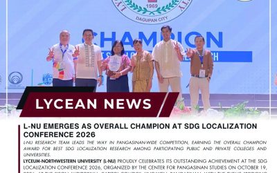 LYCEAN NEWS | L-NU EMERGES AS OVERALL CHAMPION AT SDG LOCALIZATION CONFERENCE 2026