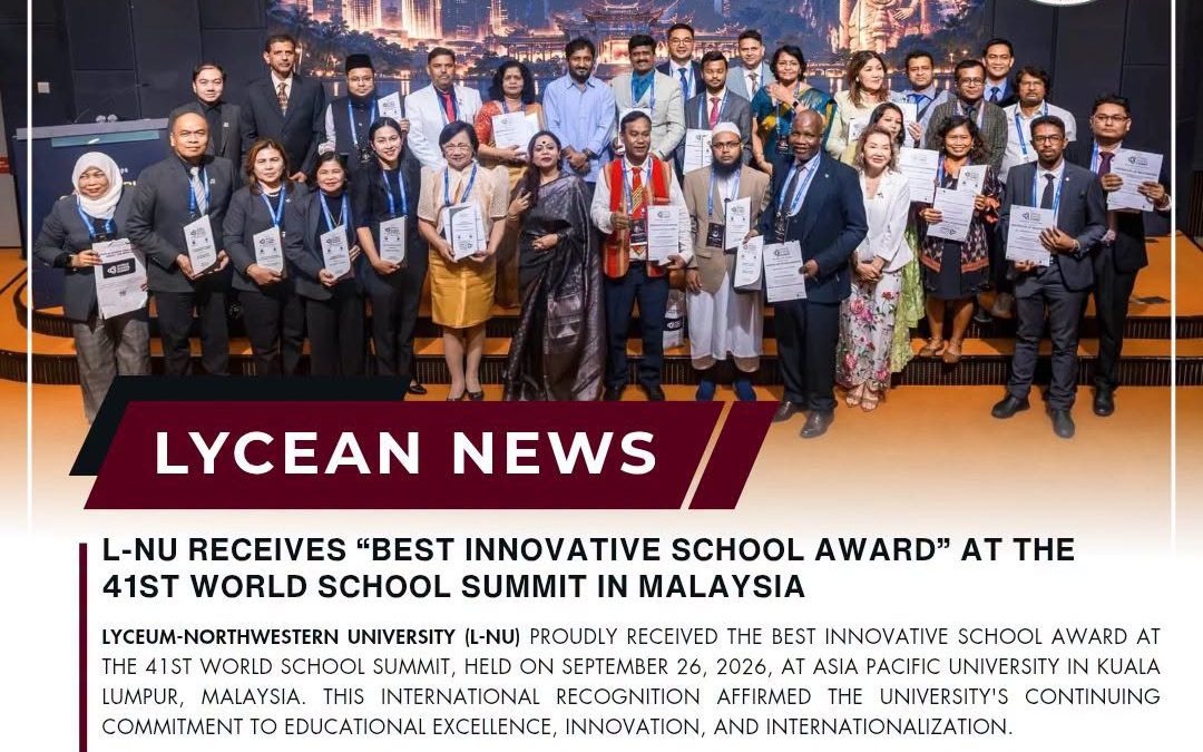 L-NU Receives “Best Innovative School Award” at the 41st World School Summit in Malaysia