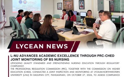 LYCEAN NEWS | L-NU ADVANCES ACADEMIC EXCELLENCE THROUGH PRC-CHED JOINT MONITORING OF BS NURSING